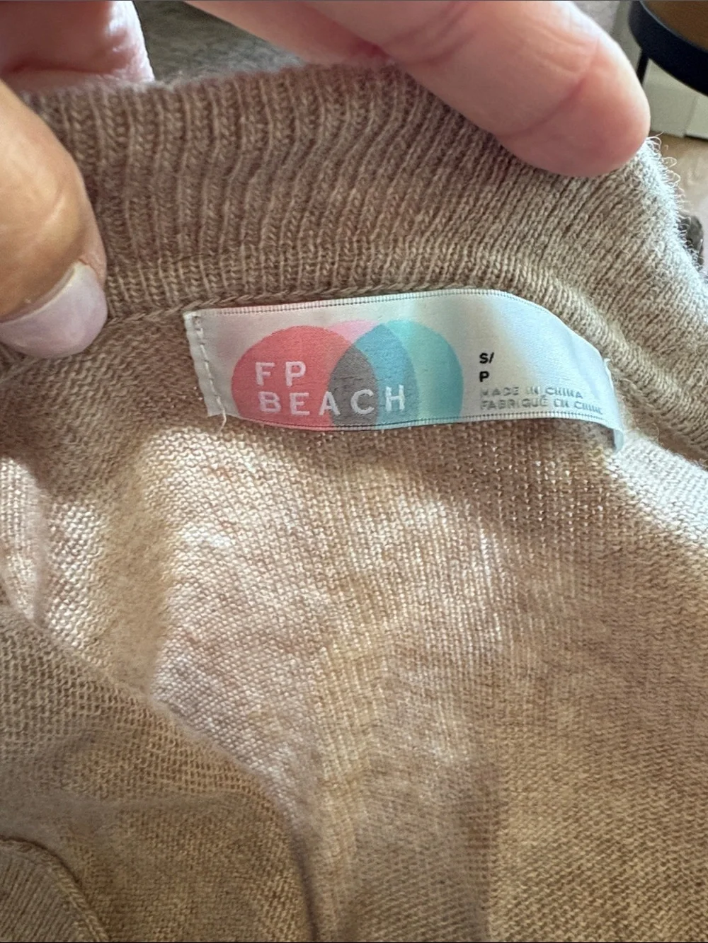 Free People Beach The Luxe Picnic Sweater Romper Tan Brown Small